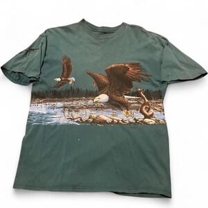 Vintage 92' Habitat bald eagle wrap around nature tee single stitch XL/23
